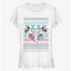 Discount ❤️ Disney Mickey Mouse And Minnie Mouse Holiday Sweater Classic 👧 Girls T-Shirt 🔔