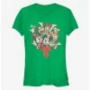 Best Sale 🎉 Disney Mickey Mouse Friends Holiday Wreath Classic 👧 Girls T-Shirt 🌟