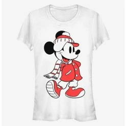 Flash Sale 😉 Disney Mickey Mouse Winter Holiday Outfit Classic 👧 Girls T-Shirt 😀