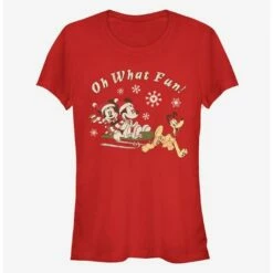Best reviews of 🔥 Disney Mickey Mouse And Minnie Mouse Holiday Oh What Fun! Classic 👧 Girls T-Shirt 🔥