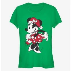 Flash Sale 😉 Disney Minnie Mouse Holiday Winter Outfit Classic 👧 Girls T-Shirt 👏