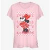 Best Sale ❤️ Disney Minnie Mouse Vintage Holiday Sweater Classic 👧 Girls T-Shirt 🥰