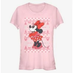 Best Sale ❤️ Disney Minnie Mouse Vintage Holiday Sweater Classic 👧 Girls T-Shirt 🥰