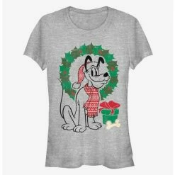 Best reviews of ✔️ Disney Pluto Holiday Wreath Outline Classic 👧 Girls T-Shirt 🌟
