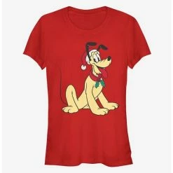 Cheapest ⌛ Disney Pluto Holiday Hat Classic 👧 Girls T-Shirt 🥰