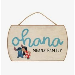 Outlet ✔️ Disney Lilo & Stitch Ohana Door Sign 😍