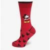 Discount ✨ Disney Mickey Mouse Pie-Eyed Red 🧦 Socks ✔️