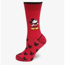 Discount ✨ Disney Mickey Mouse Pie-Eyed Red 🧦 Socks ✔️