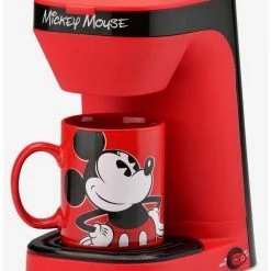 New 👏 Disney Mickey Mouse 1-Cup Coffee Maker with Mug 🛒