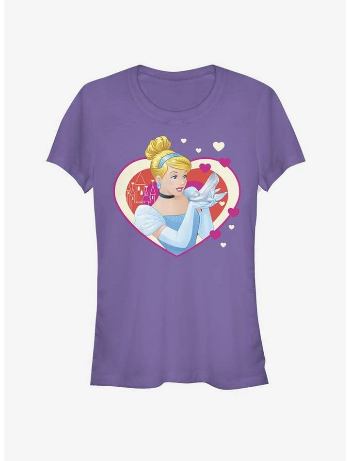 Deals ❤️ Disney Cinderella Classic Cinderella Hearts 👧 Girls T-Shirt ⌛ - Image 2