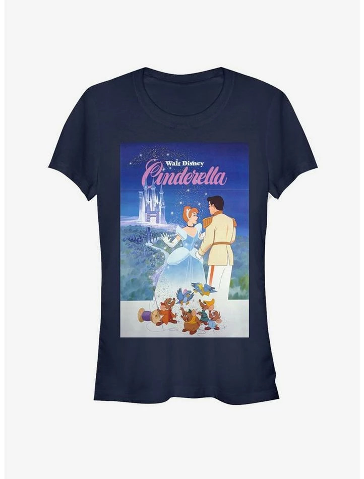 Outlet ๐ฅ Disney Cinderella Classic Cinderella Poster ๐ง Girls T-Shirt ๐