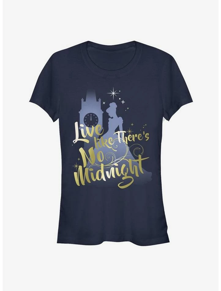 Outlet 👍 Disney Cinderella Classic Live Like There's No Midnight 👧 Girls T-Shirt 🔔 - Image 3