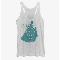 Discount 😀 Disney Cinderella Classic Don't Wait Up 👧 Girls Tank 👍