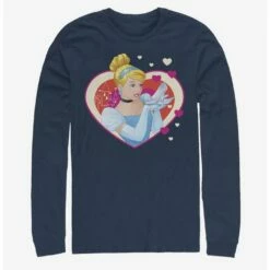 Discount 🤩 Disney Cinderella Classic Cinderella Hearts Long-Sleeve T-Shirt ⌛