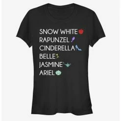 Cheapest 🌟 Disney Princess Classic Princess List 👧 Girls T-Shirt 😍