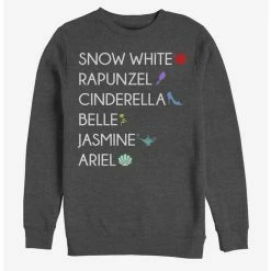 Buy 😍 Disney Princess Classic Princess List Crew Sweatshirt 🛒
