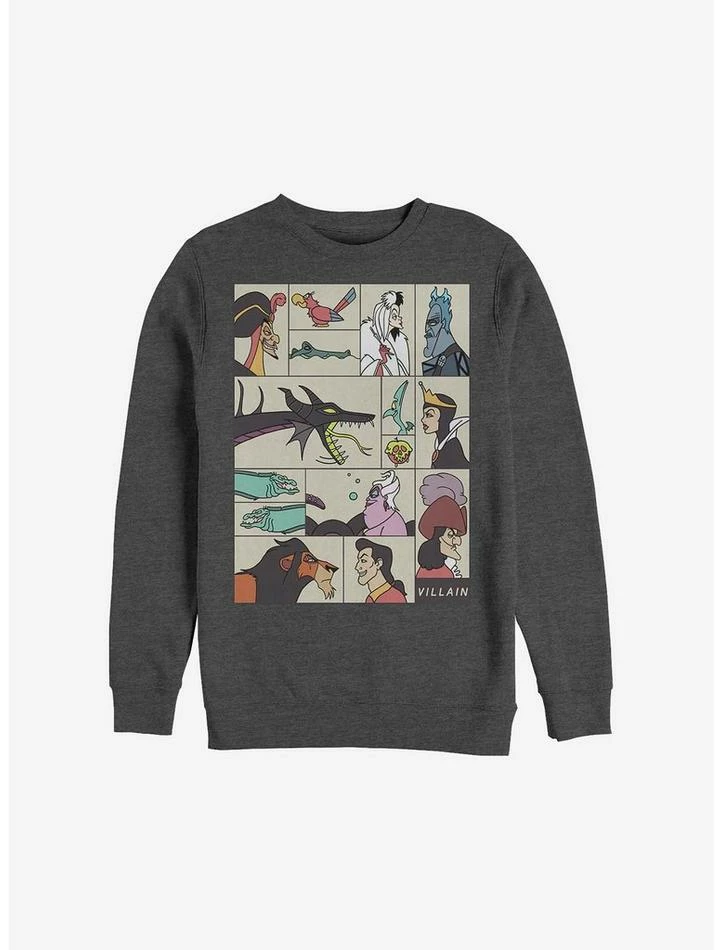 New 😉 Disney Villains Villainous Crew Sweatshirt 👍