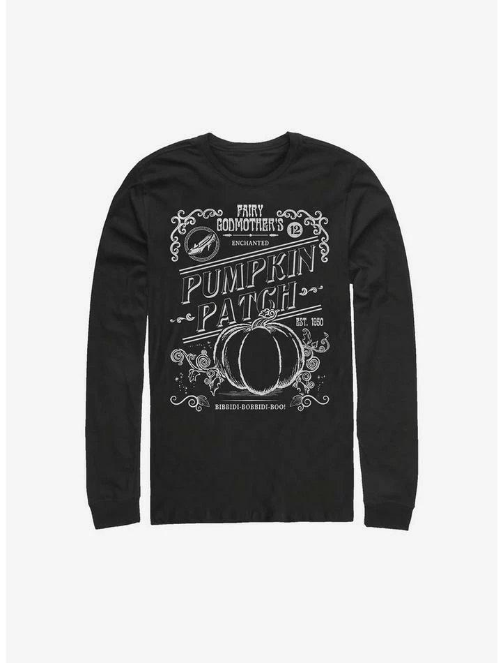 Top 10 👍 Disney Cinderella Midnight Pumpkin Patch Long-Sleeve T-Shirt 🤩