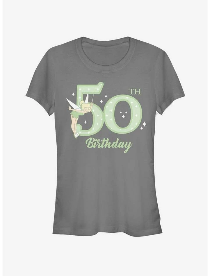 Promo ๐คฉ Disney Peter Pan Tinker Bell 50Th ๐ Birthday ๐ง Girls T-Shirt โจ