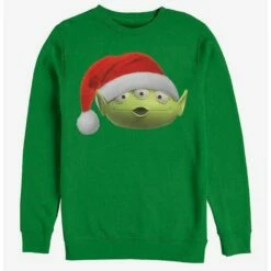 Deals 👍 Disney Pixar Toy Story Santa Alien Crew Sweatshirt 👏