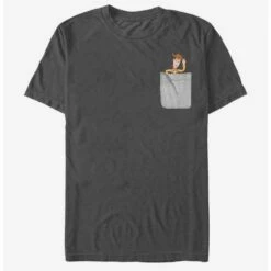 New 🔔 Disney Pixar Toy Story Woody Faux Pocket T-Shirt 🔔