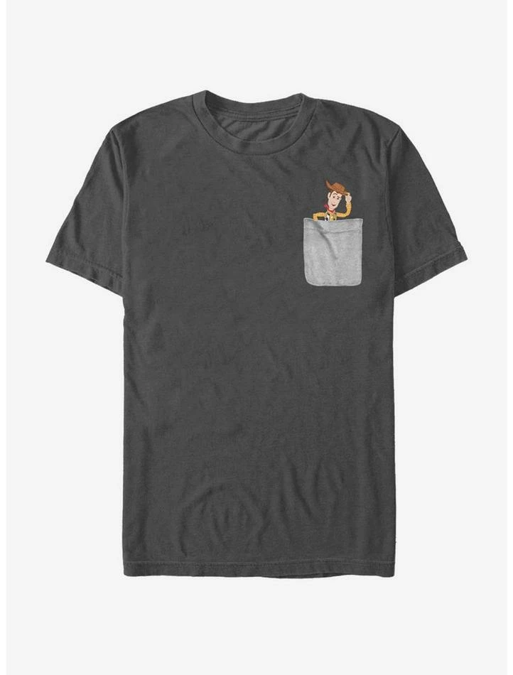New 🔔 Disney Pixar Toy Story Woody Faux Pocket T-Shirt 🔔