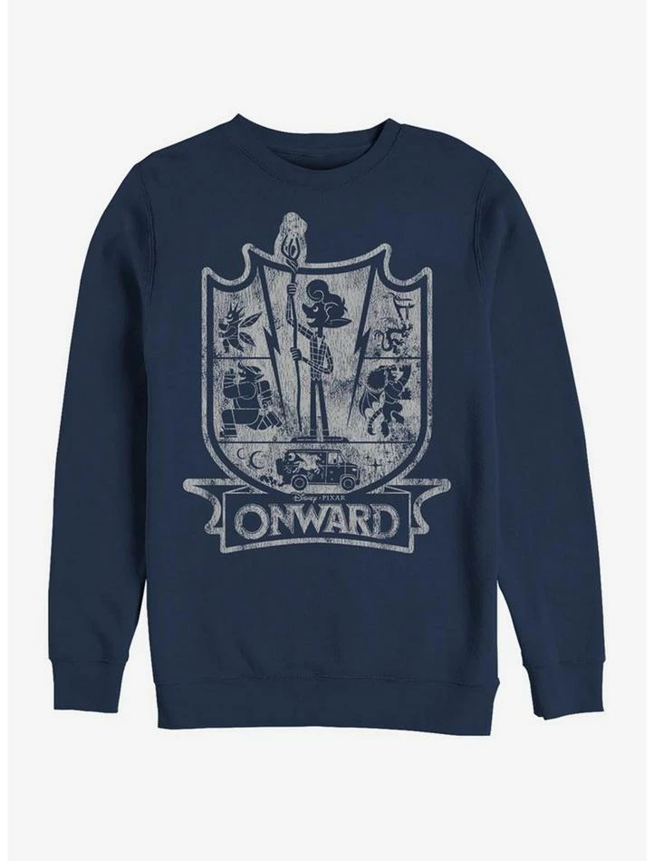 Deals ๐ฅฐ Disney Pixar Onward Crest Crew Sweatshirt ๐