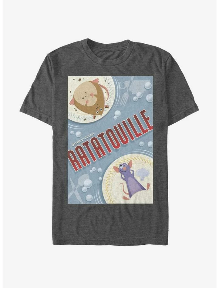 Promo โ๏ธ Disney Pixar Ratatouille Rat Plated Poster T-Shirt ๐งจ