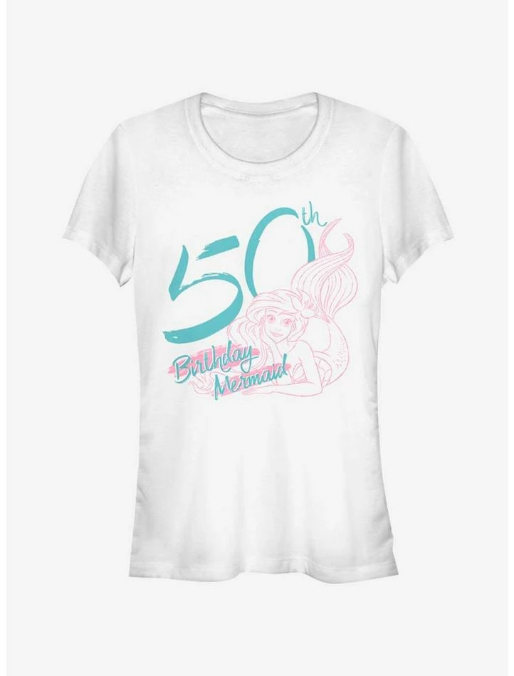 Best reviews of 🛒 Disney Little Mermaid Fifty 🥳 Birthday Mermaid 👧 Girls T-Shirt 😍