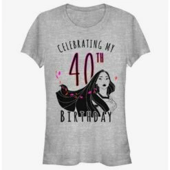 Budget 👏 Disney Pocahontas Poca 40th 🎂 Birthday 👧 Girls T-Shirt 😉