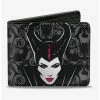 Hot Sale 🔔 Disney Maleficent Face Sword Damask Bi-fold Wallet ⭐