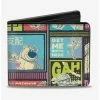 Promo 😍 Disney Pixar Movie Mashup Character Scene Blocks Bi-fold Wallet 🎁