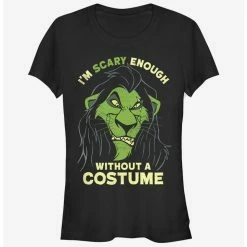 Deals 👍 Disney The Lion King Scary Enough Scar 👧 Girls T-Shirt 💯
