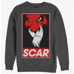 Budget 🥰 Disney The Lion King Scar Poster Crew Sweatshirt 🎁