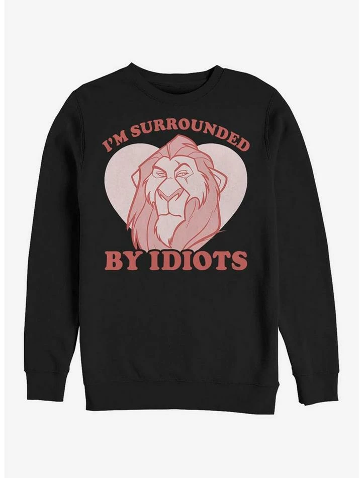 Promo 😀 Disney The Lion King Surrounded Valentine Crew Sweatshirt 💯