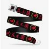 New 👏 Disney Mulan Black And red Seatbelt Belt 🥰