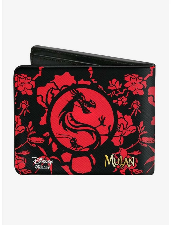 New 🤩 Disney Mulan Dragon and Flowers Bifold Wallet ❤️ - Image 2