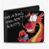 Deals ❤️ Disney Mulan Mushu and Cricket Bifold Wallet 😉