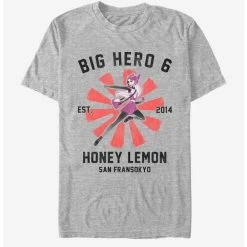 Promo 😍 Disney Pixar Big Hero 6 Honey Lemon Collegiate T-Shirt 🎁