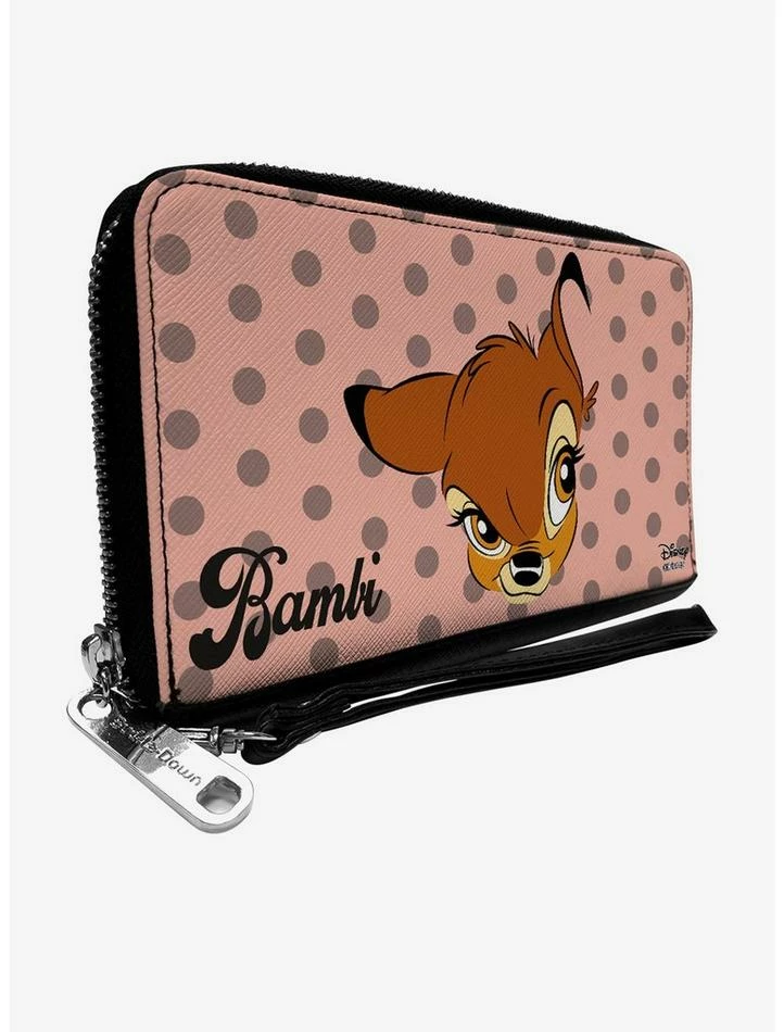 New 🔥 Disney Bambi Dots Zip Around Wallet ❤️