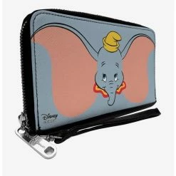 Outlet 👍 Disney Dumbo Bashful Face Zip Around Wallet 🥰
