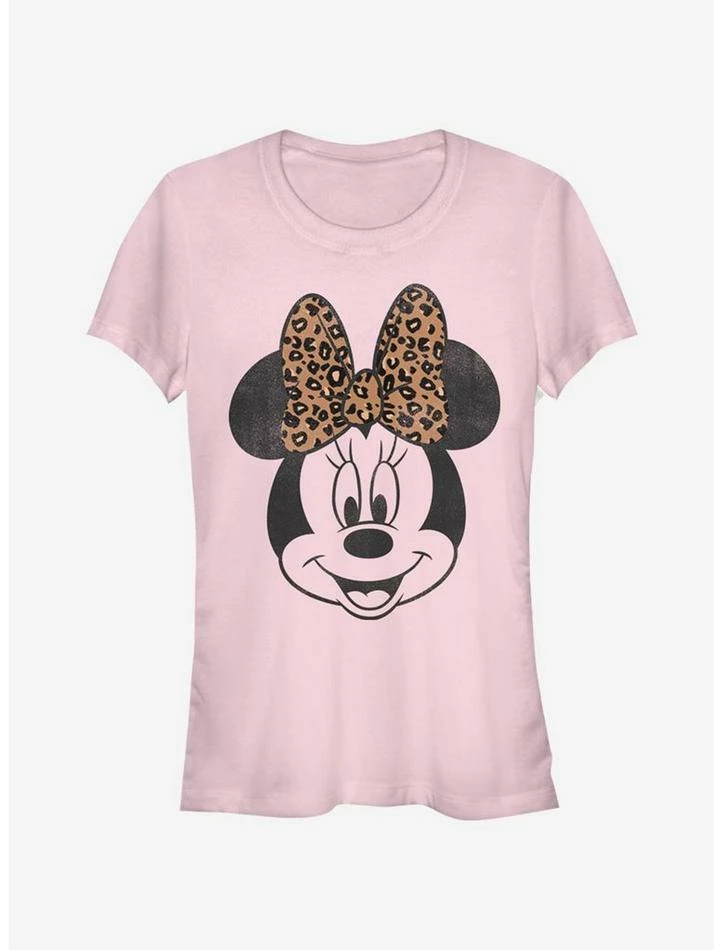 Brand new ๐งจ Disney Mickey Mouse Modern Minnie Face Leopard ๐ง Girls T-Shirt ๐ - Image 2