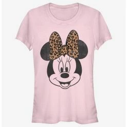 Brand new 🧨 Disney Mickey Mouse Modern Minnie Face Leopard 👧 Girls T-Shirt 🛒