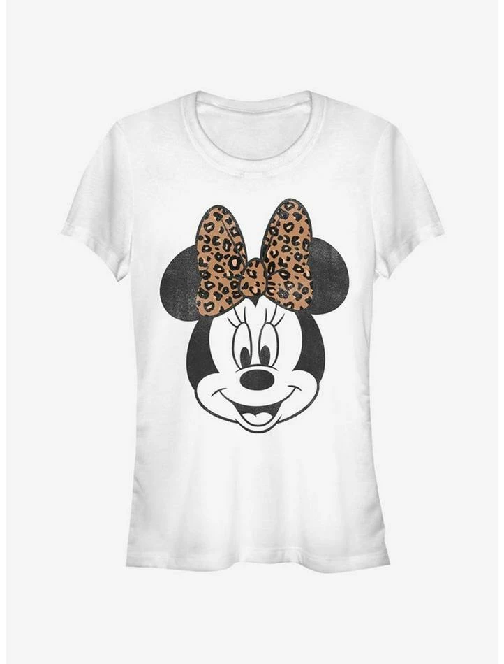Brand new ๐งจ Disney Mickey Mouse Modern Minnie Face Leopard ๐ง Girls T-Shirt ๐ - Image 3