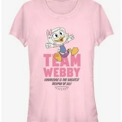 Budget 🔔 Disney DuckTales Team Webby Pink 👧 Girls T-Shirt 🎁