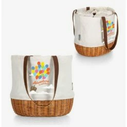 Outlet 😀 Disney Pixar Up Coronado Canvas And Willow Basket Tote 😍