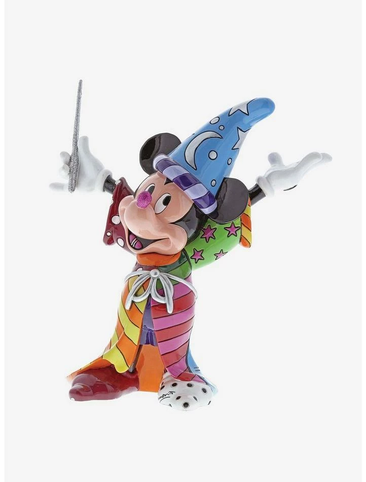 Budget 🎉 Disney Mickey Mouse Romero Britto Sorcerer Mickey Figurine ⌛