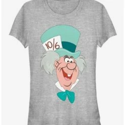New 🛒 Disney Alice In Wonderland Mad Hatter Big Face 👧 Girls T-Shirt 🛒