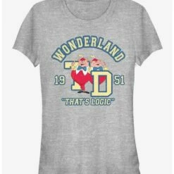 Top 10 🎉 Disney Alice In Wonderland Tweedle Collegiate 👧 Girls T-Shirt 🎁