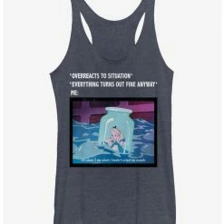 Brand new 😉 Disney Alice In Wonderland Anxiety Meme 👧 Girls Tank ❤️